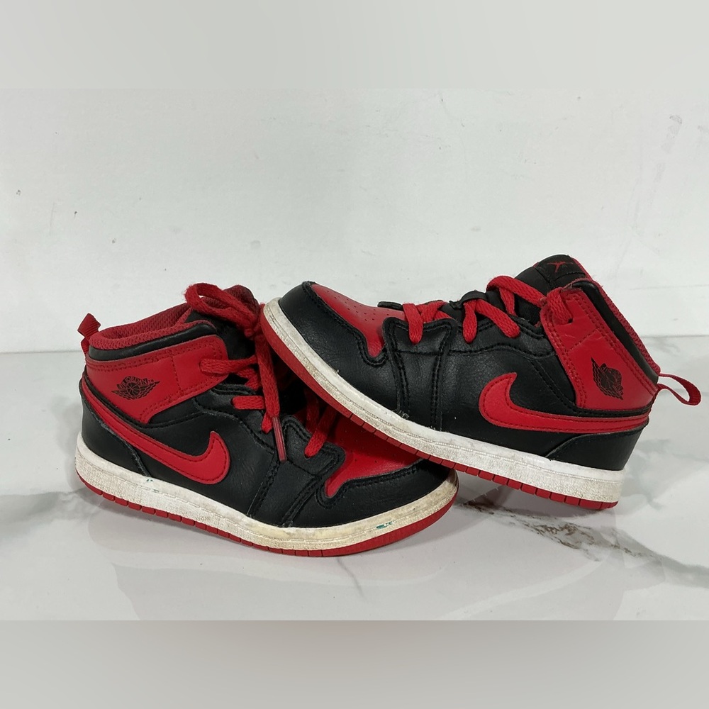 Nike Air Jordan 1 Mid TD Retro DQ8425-060 Black Red Toddler